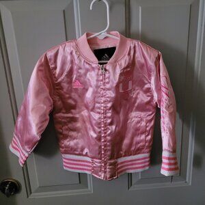NWT's Pink MIAMI Baseball Sports Stadium Jacket Girls Size 4T